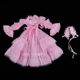 Maxbell Adorable Princess Dress With Headdress For 1/3 Night Lolita Girl Dolls Pink - Aladdin Shoppers