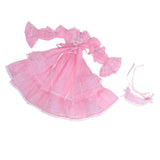 Maxbell Adorable Princess Dress With Headdress For 1/3 Night Lolita Girl Dolls Pink - Aladdin Shoppers