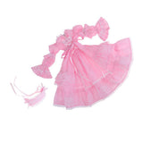 Maxbell Adorable Princess Dress With Headdress For 1/3 Night Lolita Girl Dolls Pink - Aladdin Shoppers