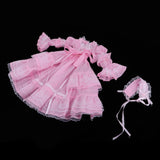 Maxbell Adorable Princess Dress With Headdress For 1/3 Night Lolita Girl Dolls Pink - Aladdin Shoppers
