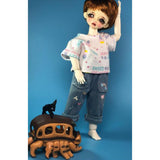 Maxbell Short Sleeve Sweet Loungewear Clothes fr 1/6 BJD Ball Jointed Doll Accessory