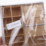 Maxbell 1:12 Dollhouse Miniatures Natural Wood Color Combined Cabinet Organizer Kits