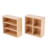 Maxbell 1:12 Dollhouse Miniatures Natural Wood Color Combined Cabinet Organizer Kits
