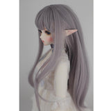 Maxbell Sweet 1/3 BJD Girl Doll Straight Wig Super Dollfie Wig Long Hair Silver Gray