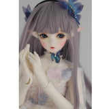 Maxbell Sweet 1/3 BJD Girl Doll Straight Wig Super Dollfie Wig Long Hair Silver Gray