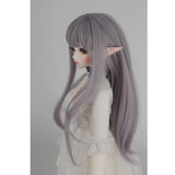 Maxbell Sweet 1/3 BJD Girl Doll Straight Wig Super Dollfie Wig Long Hair Silver Gray