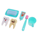 Maxbell 6Pcs Household Toiletries Toothbrush Teeth Soap for 25cm Mellchan Doll Green