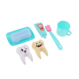 Maxbell 6Pcs Household Toiletries Toothbrush Teeth Soap for 25cm Mellchan Doll Green