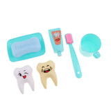 Maxbell 6Pcs Household Toiletries Toothbrush Teeth Soap for 25cm Mellchan Doll Green