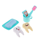 Maxbell 6Pcs Household Toiletries Toothbrush Teeth Soap for 25cm Mellchan Doll Green