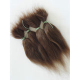 Maxbell 23cm DIY Wig Straight Hair For Newborn Baby Doll Accs DIY Making Dark Brown - Aladdin Shoppers