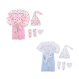 Maxbell Cotton Hat Blanket Underpants Socks Magnetic Pacifier for Newborn Baby Doll