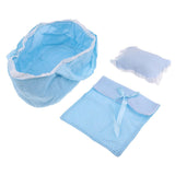 Maxbell Lovely Baby Doll Sleeping Bag Set for 26-28cm Dolls Accessories Pink&Blue