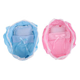 Maxbell Lovely Baby Doll Sleeping Bag Set for 26-28cm Dolls Accessories Pink&Blue