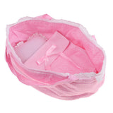 Lovely Dotted Doll Sleeping Bag Set for 26-28cm Dolls Accessories Pink