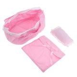 Lovely Dotted Doll Sleeping Bag Set for 26-28cm Dolls Accessories Pink