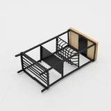 Maxbell 1/12 Dollhouse Miniature Ceramic Dishes & Metal Rack Kitchen Furniture Decor