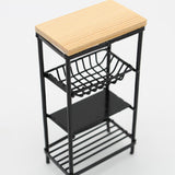 Maxbell 1/12 Dollhouse Miniature Ceramic Dishes & Metal Rack Kitchen Furniture Decor