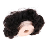 Maxbell Dolls Wig Big Hair With Scalp Cap For Mini Blythe Doll DIY Making Black - Aladdin Shoppers