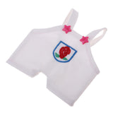 Maxbell Lovely Flower Overalls Shoulder Strap Pants For 1/8 BJD MSD BB Dolls White - Aladdin Shoppers