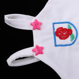 Maxbell Lovely Flower Overalls Shoulder Strap Pants For 1/8 BJD MSD BB Dolls White - Aladdin Shoppers