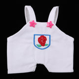 Maxbell Lovely Flower Overalls Shoulder Strap Pants For 1/8 BJD MSD BB Dolls White - Aladdin Shoppers