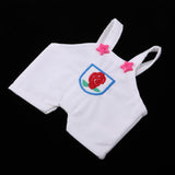 Maxbell Lovely Flower Overalls Shoulder Strap Pants For 1/8 BJD MSD BB Dolls White - Aladdin Shoppers