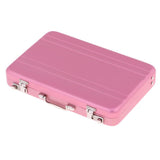 Maxbell 1/12 Dollhouse Miniature Travel Metal Code Suitcase Home Decoration Pink