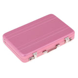 Maxbell 1/12 Dollhouse Miniature Travel Metal Code Suitcase Home Decoration Pink