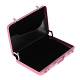 Maxbell 1/12 Dollhouse Miniature Travel Metal Code Suitcase Home Decoration Pink
