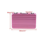 Maxbell 1/12 Dollhouse Miniature Travel Metal Code Suitcase Home Decoration Pink