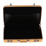 Maxbell 1/12 Dollhouse Miniature Travel Metal Code Suitcase Home Decoration Yellow