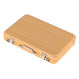 Maxbell 1/12 Dollhouse Miniature Travel Metal Code Suitcase Home Decoration Yellow