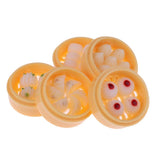 Maxbell 5 Set 1/12 Dollhouse Miniature Kitchen Food Set Steamed Dumplings Dessert A