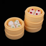 Maxbell 5 Set 1/12 Dollhouse Miniature Kitchen Food Set Steamed Dumplings Dessert A