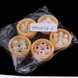 Maxbell 5 Set 1/12 Dollhouse Miniature Kitchen Food Set Steamed Dumplings Dessert A