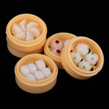 Maxbell 5 Set 1/12 Dollhouse Miniature Kitchen Food Set Steamed Dumplings Dessert A