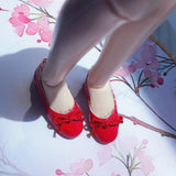8xFashion Doll PU Leather Block Heel Shoes for 1/6 Blythe Doll Accs Dark Blue