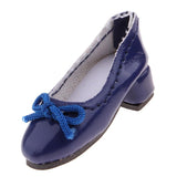8xFashion Doll PU Leather Block Heel Shoes for 1/6 Blythe Doll Accs Dark Blue
