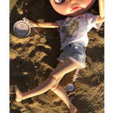 Maxbell Denim Shorts for 1/6 Blythe Licca Doll Outfit Doll Clothes Accessories Blue - Aladdin Shoppers