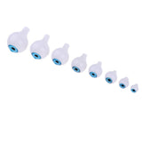 Maxbell 16Pieces Oval Hollow Plastic Eyes Blue Eyeball For Dolls DIY Halloween Props
