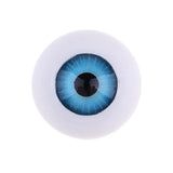 Maxbell 16Pieces Oval Hollow Plastic Eyes Blue Eyeball For Dolls DIY Halloween Props