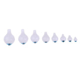 Maxbell 16Pieces Oval Hollow Plastic Eyes Blue Eyeball For Dolls DIY Halloween Props