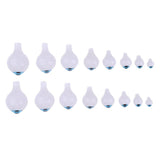 Maxbell 16Pieces Oval Hollow Plastic Eyes Blue Eyeball For Dolls DIY Halloween Props