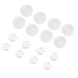 Maxbell 4 Pairs Acrylic Half Round Eyes Colorless Eyeballs For Doll Bear Toy Making