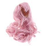 1/3 BJD Dolls Pink Hair Curly Wig For 60cm Night Lolita Doll Accessory