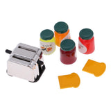Maxbell 1/12 Dollhouse Miniature Kitchen Supplies Microwave & Bread Maker with Food
