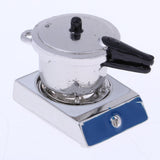 Maxbell 1/12 Dollhouse Miniature Kitchen Furniture Kit with Kitchenware Cookware Set