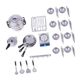 Maxbell 1/12 Dollhouse Miniature Kitchen Furniture Kit with Kitchenware Cookware Set