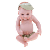 Maxbell 27cm Lifelike Vinyl Boy Baby Doll Costumed Newborn Girl Kid Learning Toy #2